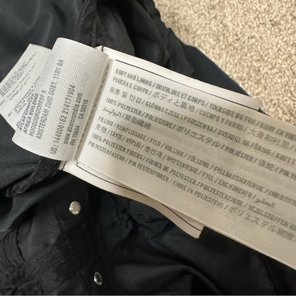 Abercrombie & Fitch 'The A&F Nylon Hooded Parka' in Black Size XS - Picture 7 of 7